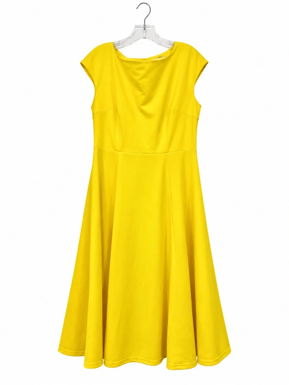 Dress Tells Yellow Midi Fit & Flare Dress Size XL